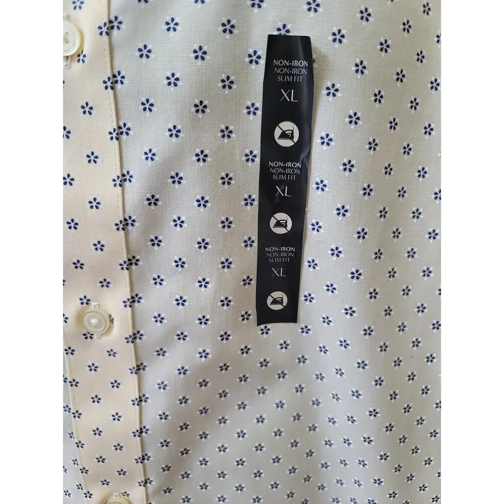 Banana Republic Button Down Shirt Men's Size X-Large Butter Yellow 100% Cotton